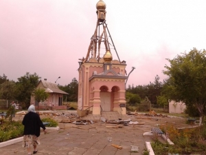 церковь, краснодон, снаряд, луганск, бомбежка